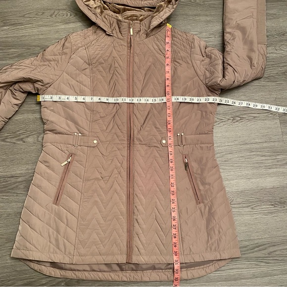 GALLERY New York Multi Quilted Side Tab Fur Trim Hood Jacket Size XL - Picture 11 of 14